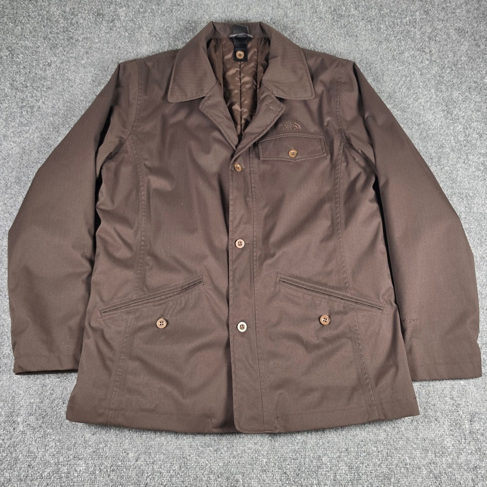 The North Face Insulated Field Jacket Mens L Brown HyVent Herringbone Barn